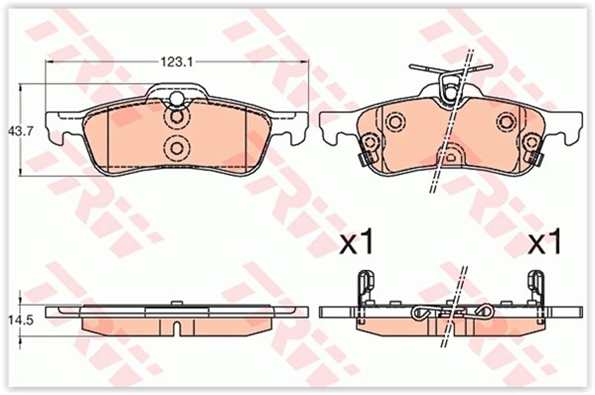 CIVICARKA BALATA CIVIC 12 TRW GDB3588TRWTRW GDB3588