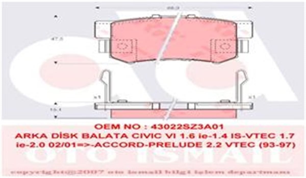 CIVICARKA BALATA CIVIC VII 01-05 - CIVIC VIII 05 ACCORD VII 98-02 - ACCORD VIII 06 TRW GDB3175TRWTRW GDB3175