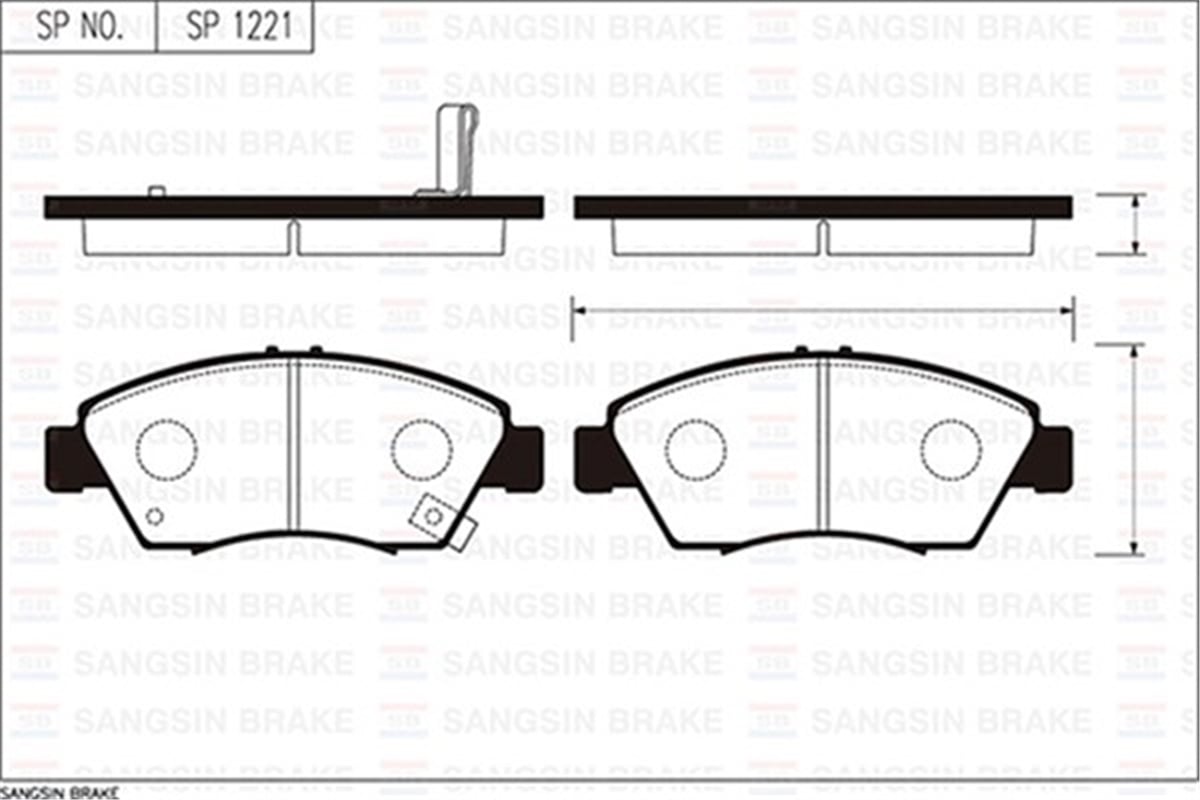 CIVICÖN BALATA CIVIC 1.4-1.5-1.6IE-1.7-2.0 91-05 GDB1183-GDB3375 45022S04V11-45022S04V12-45022S5AJ00 SANGSIN SP1221SANGSINSANGSIN SP1221