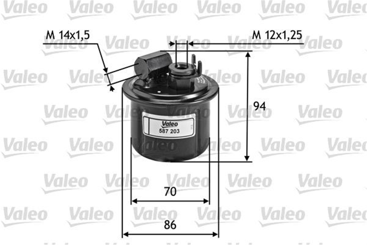 CIVICYAKIT FİLTRESİ BENZİN HONDA CIVIC V 1.5I 16V VALEO 587203VALEOVALEO 587203