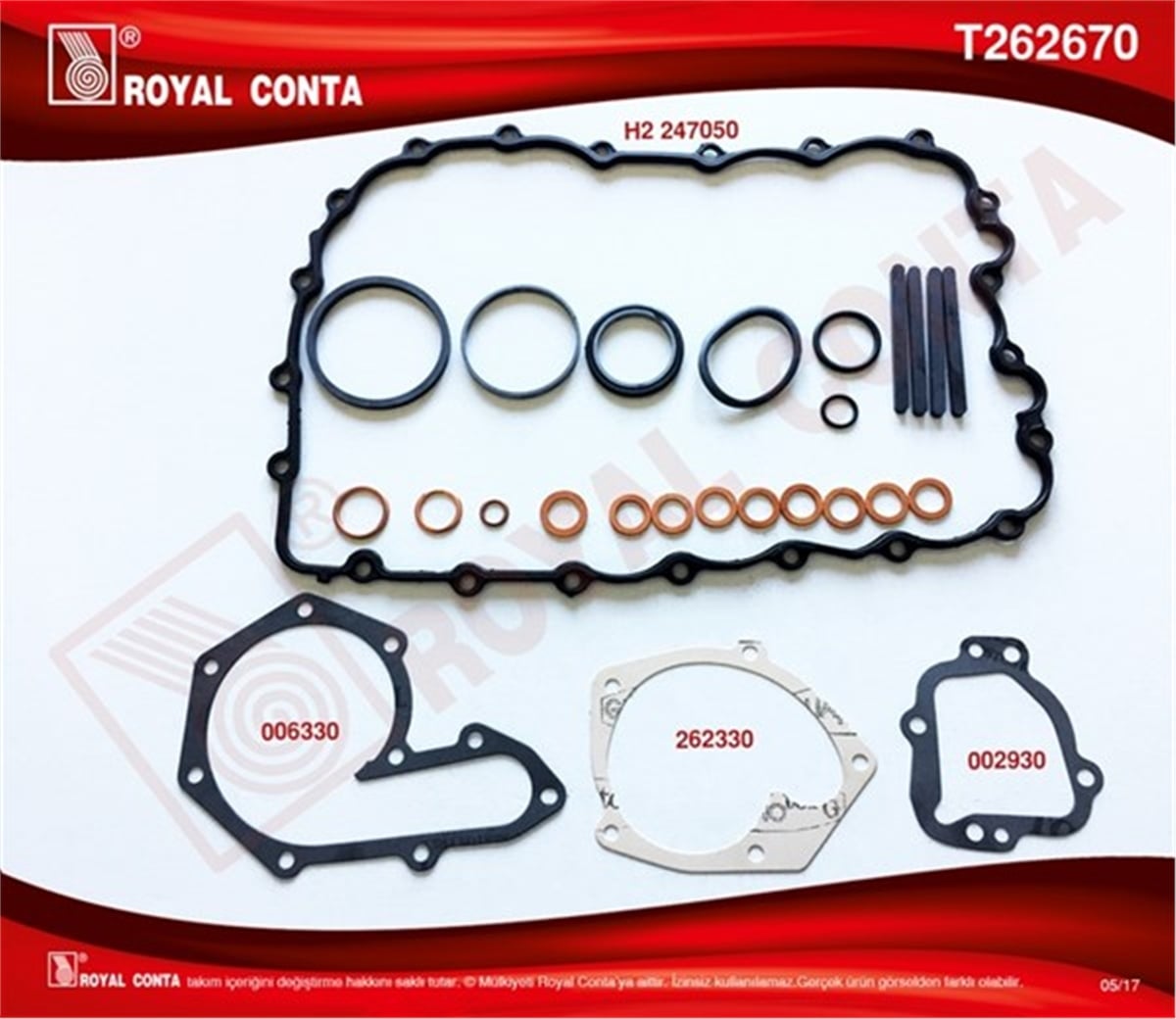 CLIOALT TAKIM CONTA KEÇESİZ KRT CNTL KANGOO-EXP-CLIO 1.9D F8Q 247670 ROYAL T262670ROYALROYAL T262670