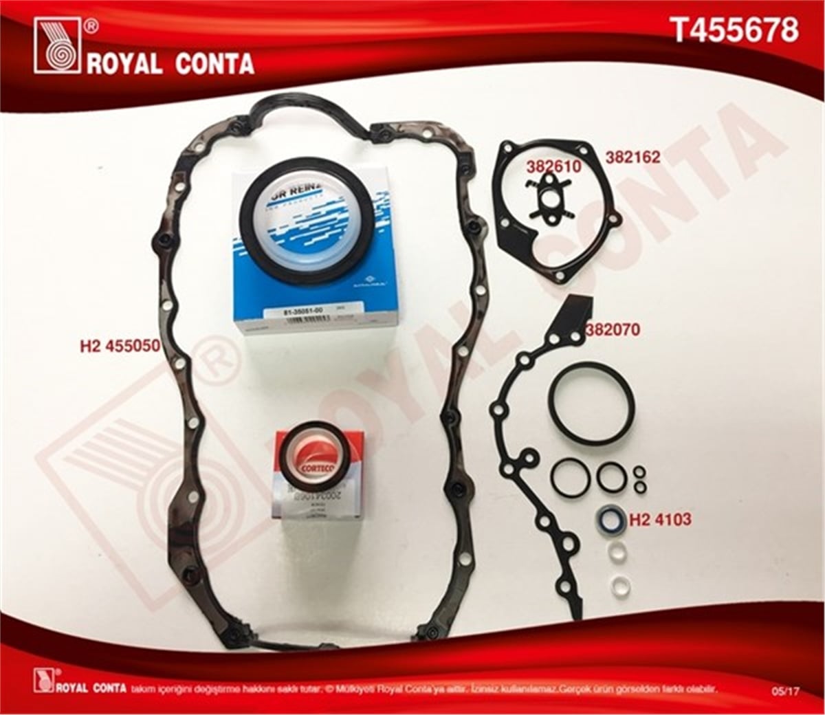 CLIOALT TAKIM CONTA REINZ KEÇELİ MEGANE II-CLIO III-FLUENCE-SCENIC II-III 1.5 DCİ 05 K9K ROYAL T455678ROYALROYAL T455678