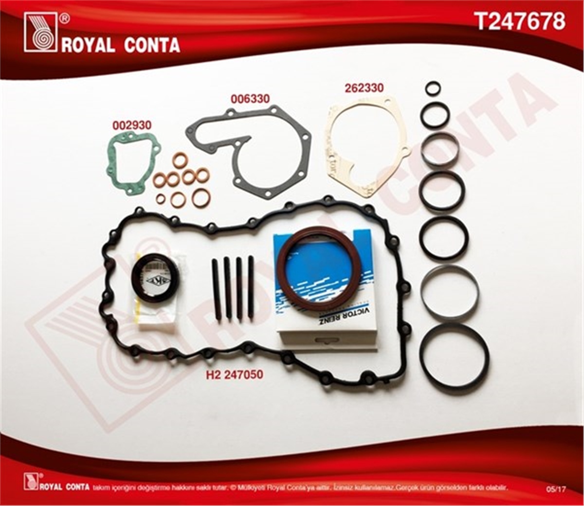 CLIOALT TAKIM CONTA SKT KEÇELİ CLIO-MEGANE-R19-EXP 1.9 D F8Q ROYAL T247678ROYALROYAL T247678