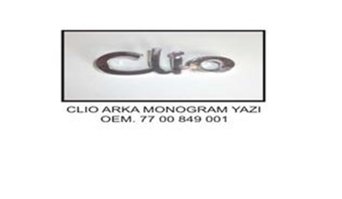 CLIOARKA YAZI CLIO YERY 849001YERYERY 849001
