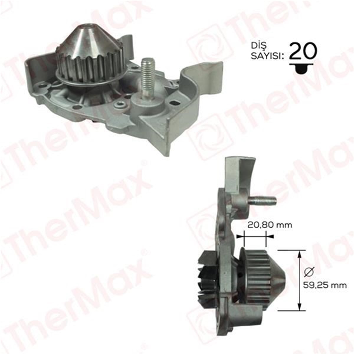 CLIODEVİRDAİM KANGOO 97 CLIO II 98-05 MEGANE 96 E7J RN-RT-RXE 1.4 PA633 T THERMAX T01.176THERMAXTHERMAX T01.176