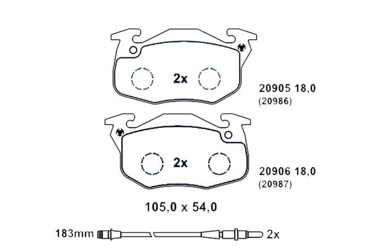 CLIOÖN BALATA R9-R11-R19 CLIO-EXP-PEUGEOT 106-P206 OPTIMAL BP-09415SDOPTIMALOPTIMAL BP-09415SD