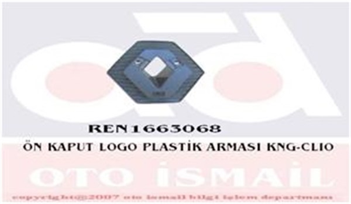 CLIOÖN KAPUT LOGO PLASTİK ARMASI KANGOO-CLIO RENOR 63068RENORRENOR 63068