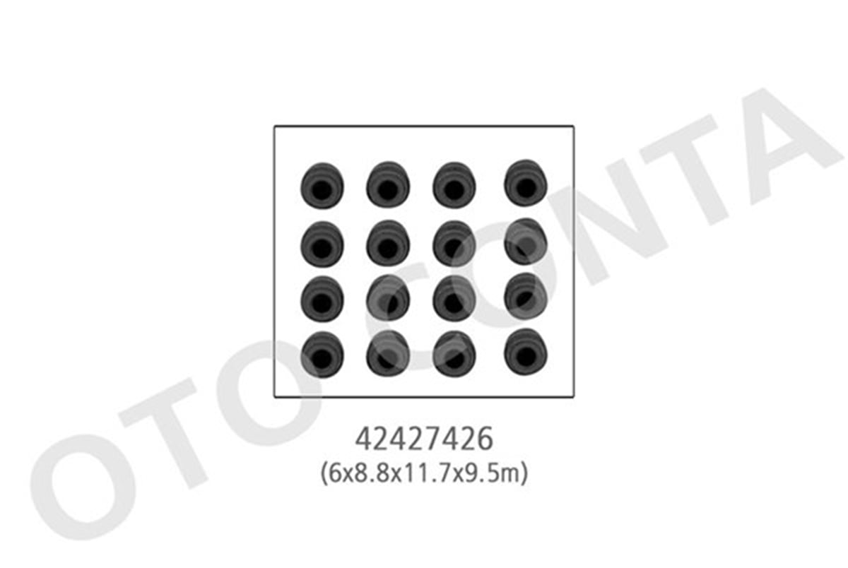 CLIOSUBAP LASTİĞİ VITON 16 AD 6X8.8X12.2X9.7MM CLIO II-III 1.2 16V-1.5DCI-KANGOO 1.5 DCI-PEUGEOT 106-P206-P307 OTOCONTA 42427426OTOCONTAOTOCONTA 42427426