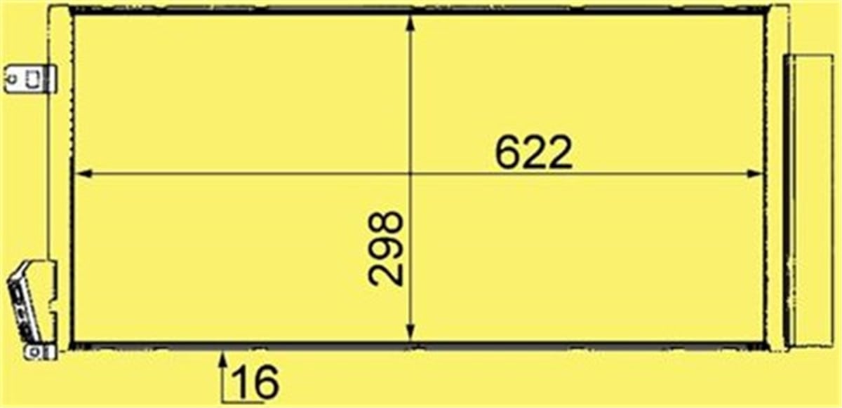 COMBOKLİMA KONDENSERİ DOBLO 10 COMBO 12 1.3 DMTJ-1.6 DMTJ-2.0 DMTJ 669X293X16 ORIS CFI048ORISORIS CFI048