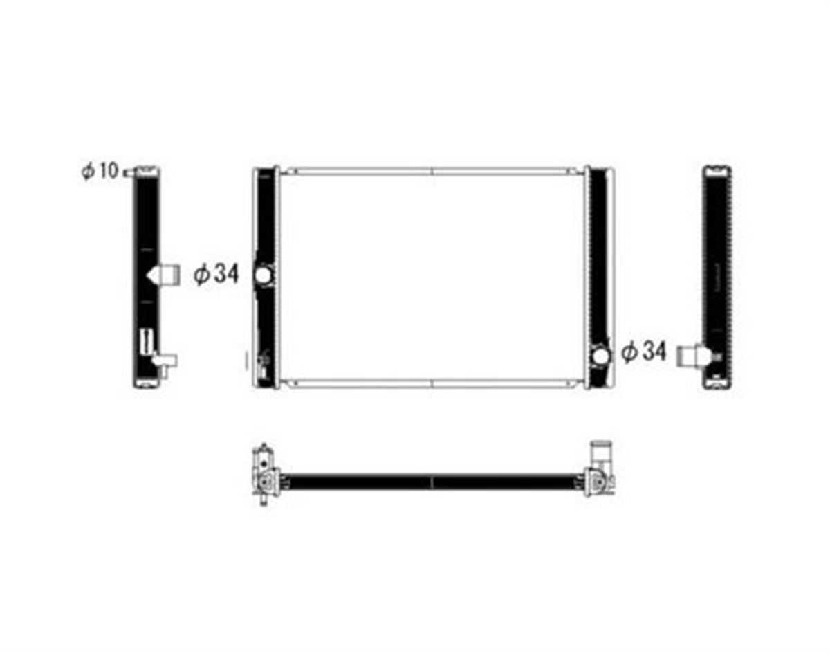 COROLLARADYATOR BRAZİNG COROLLA D4D 07 550X370X16 MEK. ORIS BTO51916ORISORIS BTO51916
