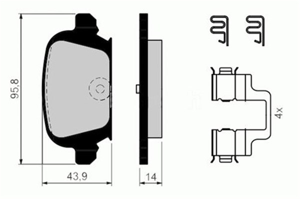 CORSAARKA BALATA CORSA C 1.4 1.7 CDTİ 1.8 09-00 TIGRA TWINTOP 1.3 CDTİ 6.04 MARELLI 323700014600MARELLIMARELLI 323700014600