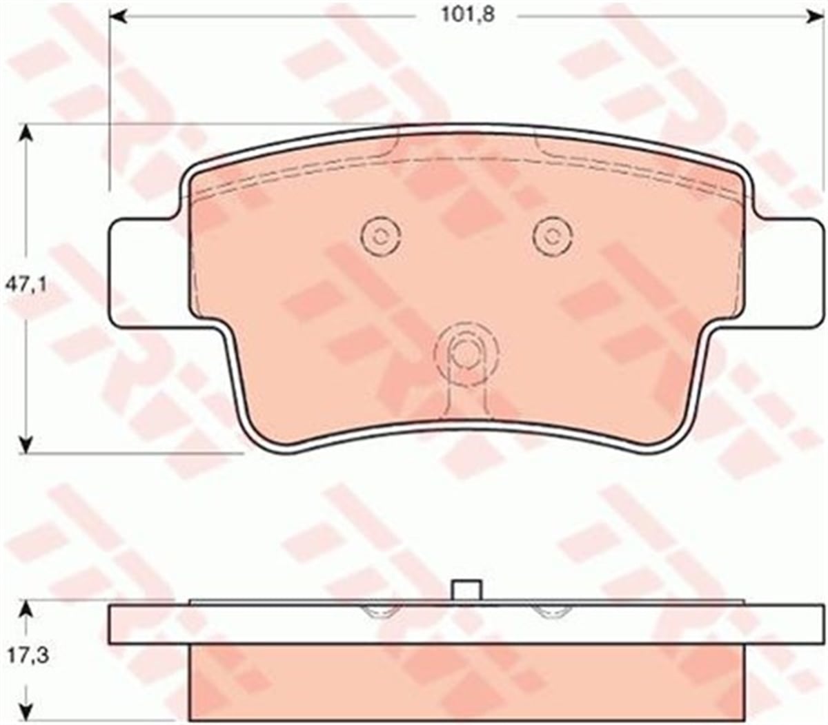 CORSAARKA BALATA GRANDE PUNTO 10-05 -CORSA D 1.6TURBO-1.7CDTI07-06 TRW GDB1714TRWTRW GDB1714
