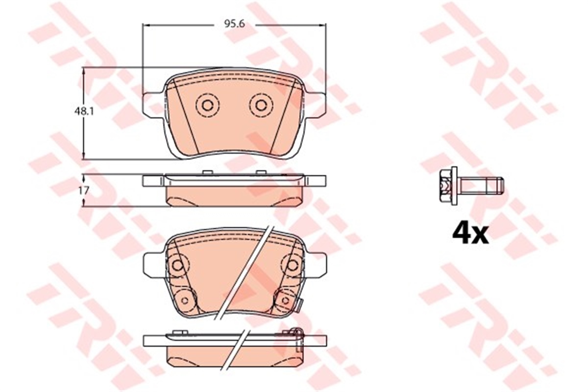 CORSAARKA BALATA OPEL ADAM 1.0 14 CORSA 1.4-1.4T 14 TRW GDB2093TRWTRW GDB2093