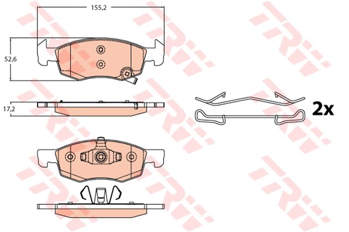 CORSAÖN BALATA OPEL CORSA 1.0-1.2-1.4-1.4T 14 TRW GDB2099TRWTRW GDB2099