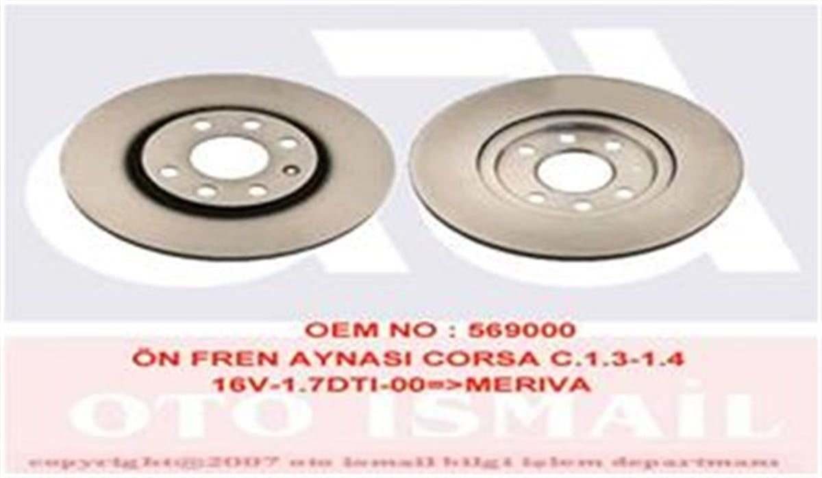 CORSAÖN FREN AYNASI CORSA C Z14 Y17DT 00-03 1.3CDTİ03 COMBO 01-03 1.3CDTİ 04 TIGRA 04 260X23.9X6D VALEO 186759VALEOVALEO 186759