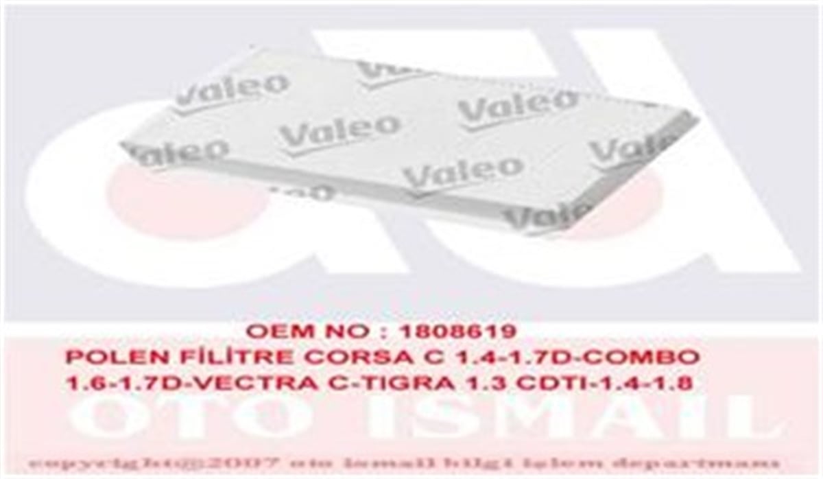 CORSAPOLEN FİLTRESİ COMBO 01 CORSA C 00 VECTRA C 02 TIGRA 04 SIGNUM 03 1.4-1.6-1.8-16V-1.2-2.0DTI VALEO 698711VALEOVALEO 698711