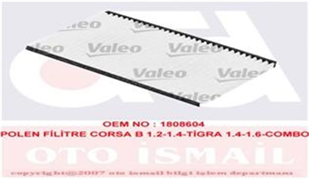CORSAPOLEN FİLTRESİ CORSA B 1.2-1.4-TIGRA 1.4-1.6-COMBO 1.2-1.4-1.6-1.7D VALEO 698166VALEOVALEO 698166