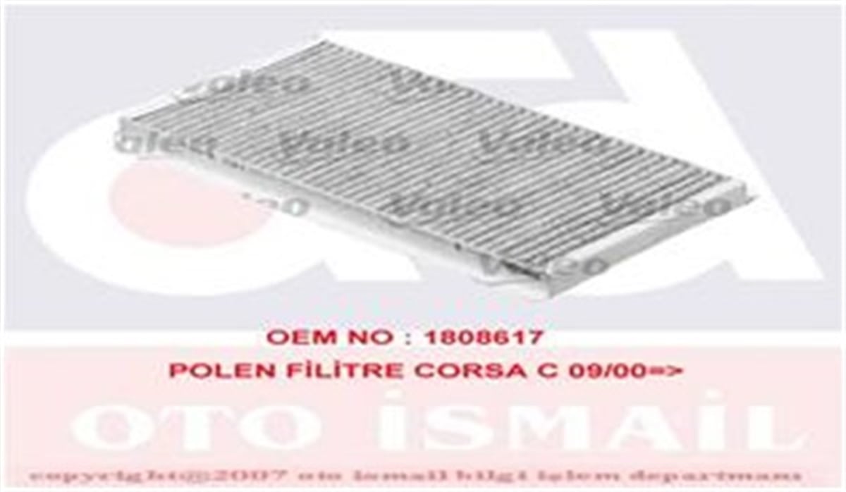 CORSAPOLEN FİLTRESİ CORSA C 1.2-1.4-1.3CDTI-1.7CDTI-VECTRA C 1.6-1.8-1.8 16V-2.2 16V-1.9CDTI-COMBO1.3-1.7 VALEO 698710VALEOVALEO 698710