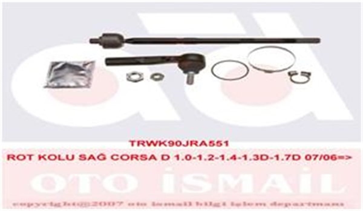 CORSAROT MİLİ SAĞ SET CORSA D GRANDE PUNTO 1.0-1.2-1.4-1.3D-1.7D 07-06 ROT MİLİ ROT BAŞI TRW JRA551TRWTRW JRA551