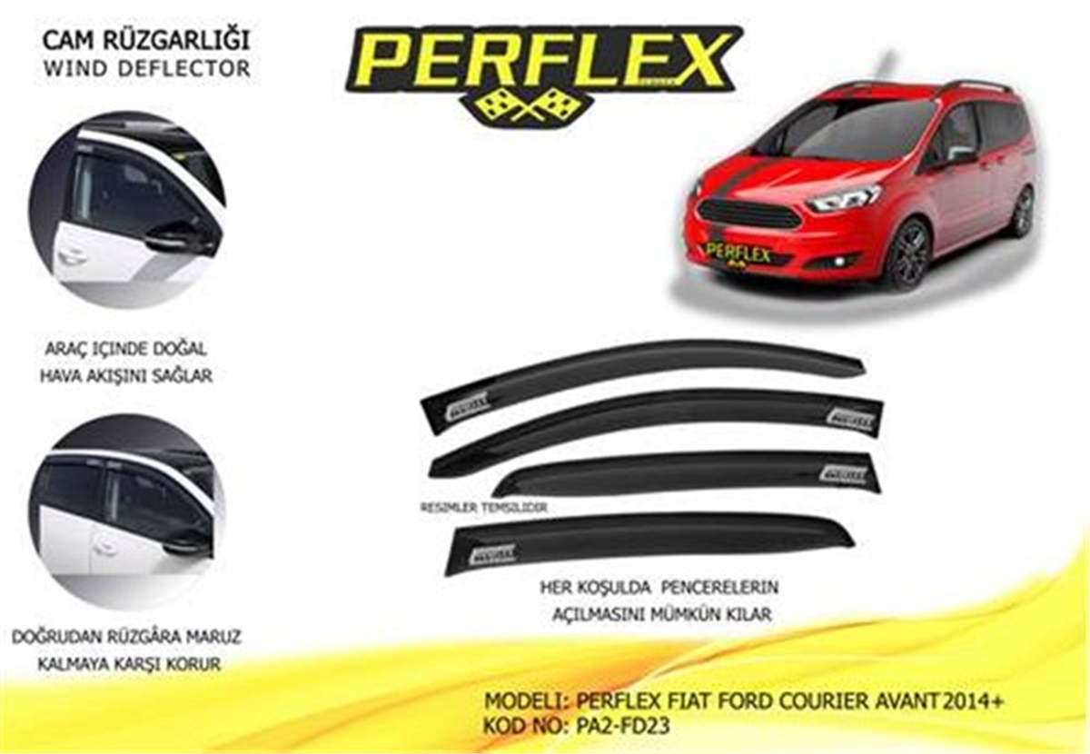 COURIERCAM RÜZGARLIĞI FORD COURIER AVANT 2014 2 Lİ PERFLEX PA2-FD23PERFLEXPERFLEX PA2-FD23