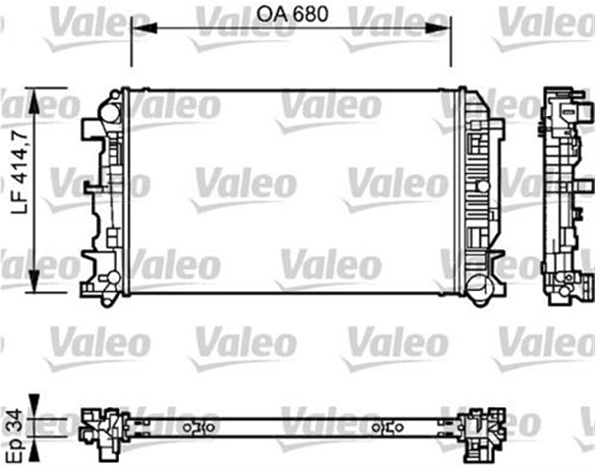 CRAFTERRADYATOR CRAFTER 06-11 2.5TDI AC MEK 680X414.7X34 VALEO 735084VALEOVALEO 735084