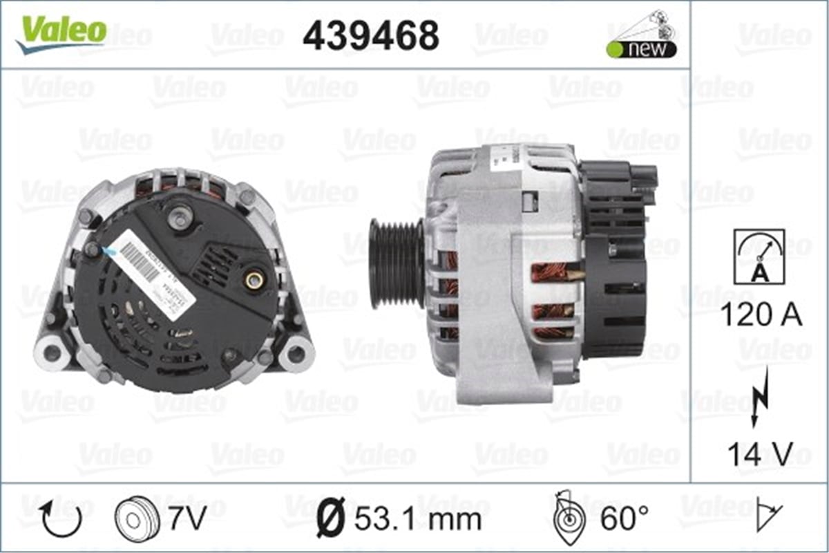 DISCOVERYALTERNATÖR LAND ROVERDISCOVERY II VALEO 439468VALEOVALEO 439468