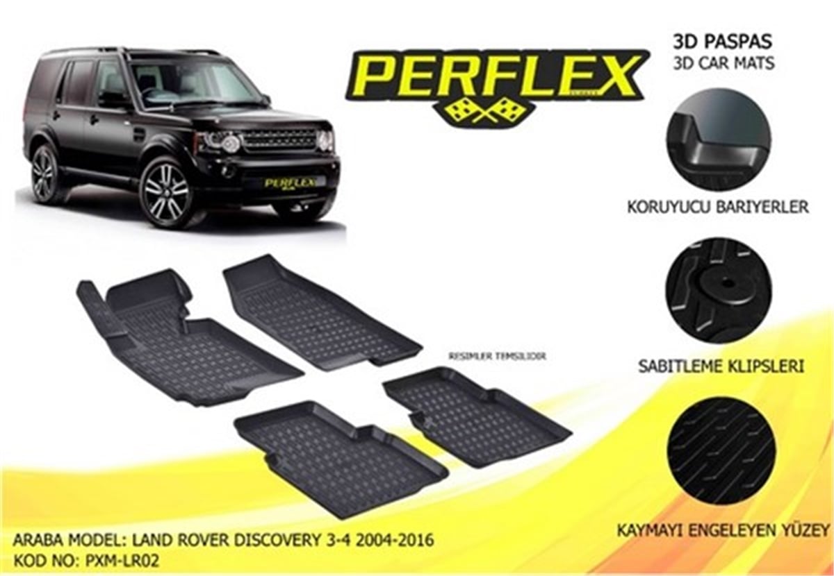 DISCOVERYPASPAS 3D X-MAT HAVUZLU LAND ROVER DISCOVERY 3-4 05 SİYAH PERFLEX PXM-LR02PERFLEXPERFLEX PXM-LR02