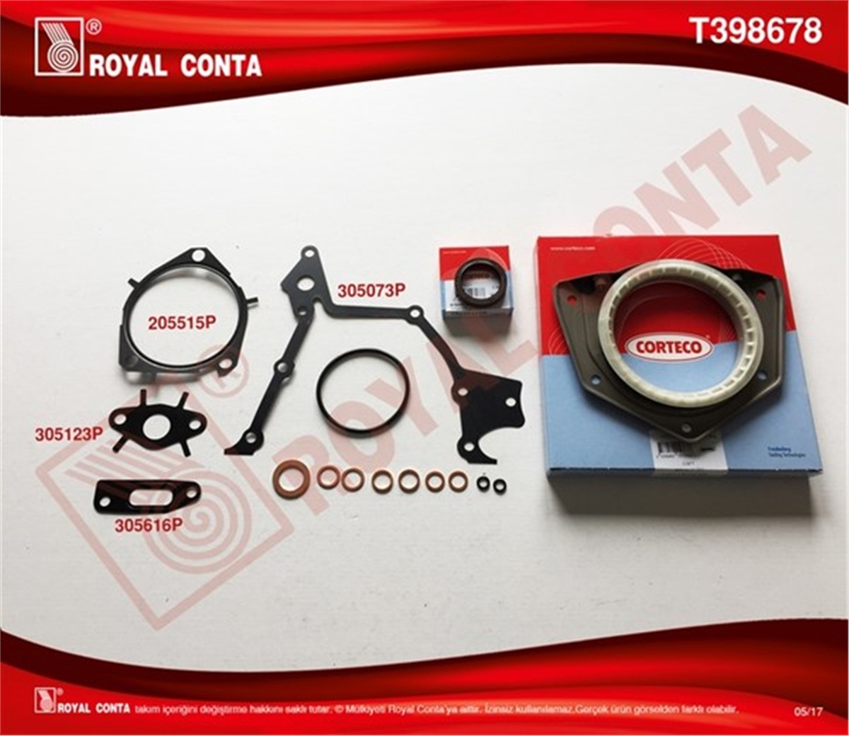 DOBLOALT TAKIM CONTA DOBLO-PUNTO 1.9 JTD ORJ.KRANK KEÇE YATAKLI 182.B9.00-188.A2.00 4081111 MOT.İT ROYAL T398678ROYALROYAL T398678