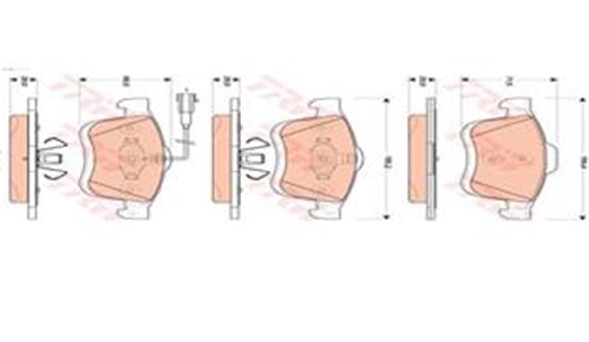 DOBLOFREN BALATASI ÖN TEK FISLI KULAKLI TIP 95511378 OPEL COMBO D DOBLO II-III/PRATICO 10- 10- TRW TRW GDB1864TRWTRW GDB1864