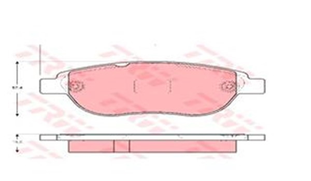 DOBLOÖN BALATA P207 02-06 P307 08-00 DOBLO 01 PART 04-03 BERLINGO 10-00 C3 03-02 C4 11-04 XSARA 00 TRW GDB1624TRWTRW GDB1624