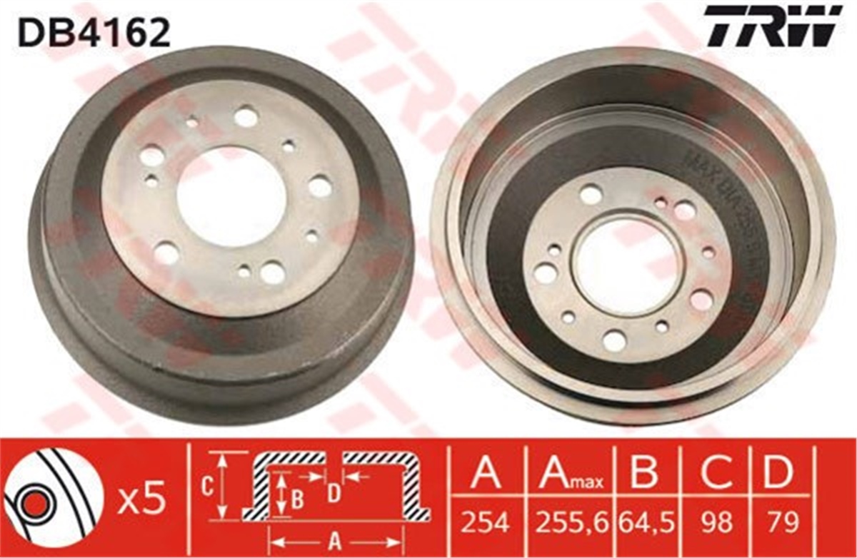 DUCATOARKA KAMPANA DUCATO-BOXER-JUMPER 94-02 18 MAXİ 254X98 TRW DB4162TRWTRW DB4162