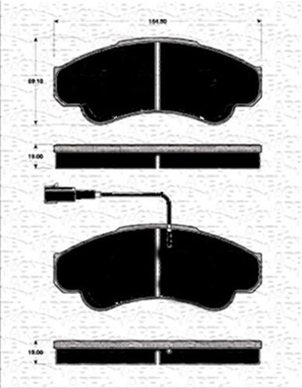 DUCATOÖN BALATA FİŞLİ DUCATO 02-06 BOXER 02-06 JUMPER 02-06 B.Y TİP 1800 KG MARELLI 323700005500MARELLIMARELLI 323700005500