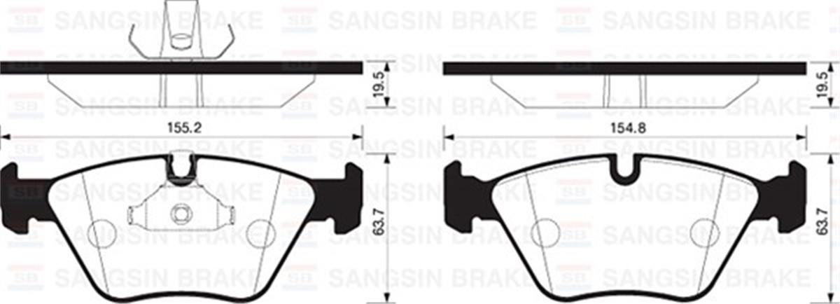 E39ÖN BALATA BMW E39 520İ-523İ-528İ-525TDS 96-03 GDB1404 SANGSIN SP2171SANGSINSANGSIN SP2171
