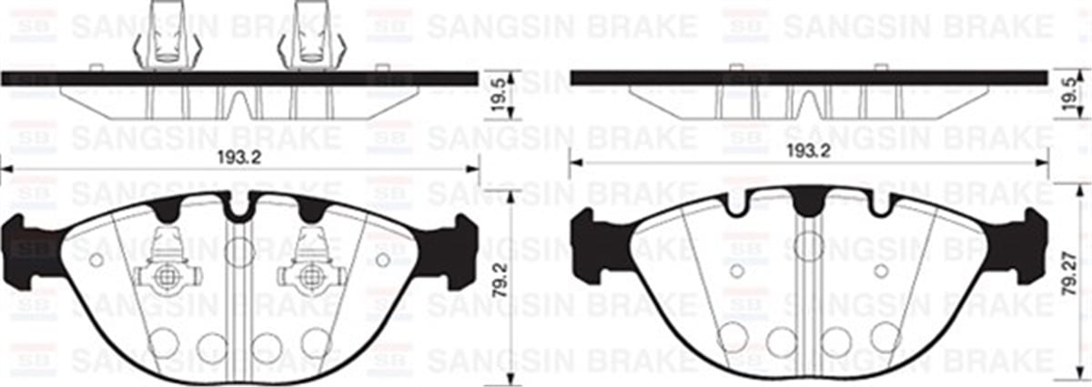 E53ÖN BALATA BMW X5 E53 4.4 00 4.6İS 02 4.8İS 04 GDB1529 SANGSIN SP2170SANGSINSANGSIN SP2170
