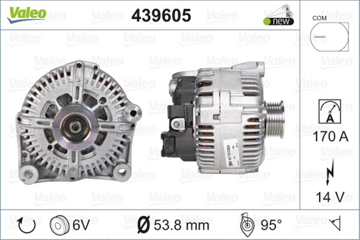 E70ALTERNATÖR BMW X5 E70 X6 71 VALEO 439605VALEOVALEO 439605