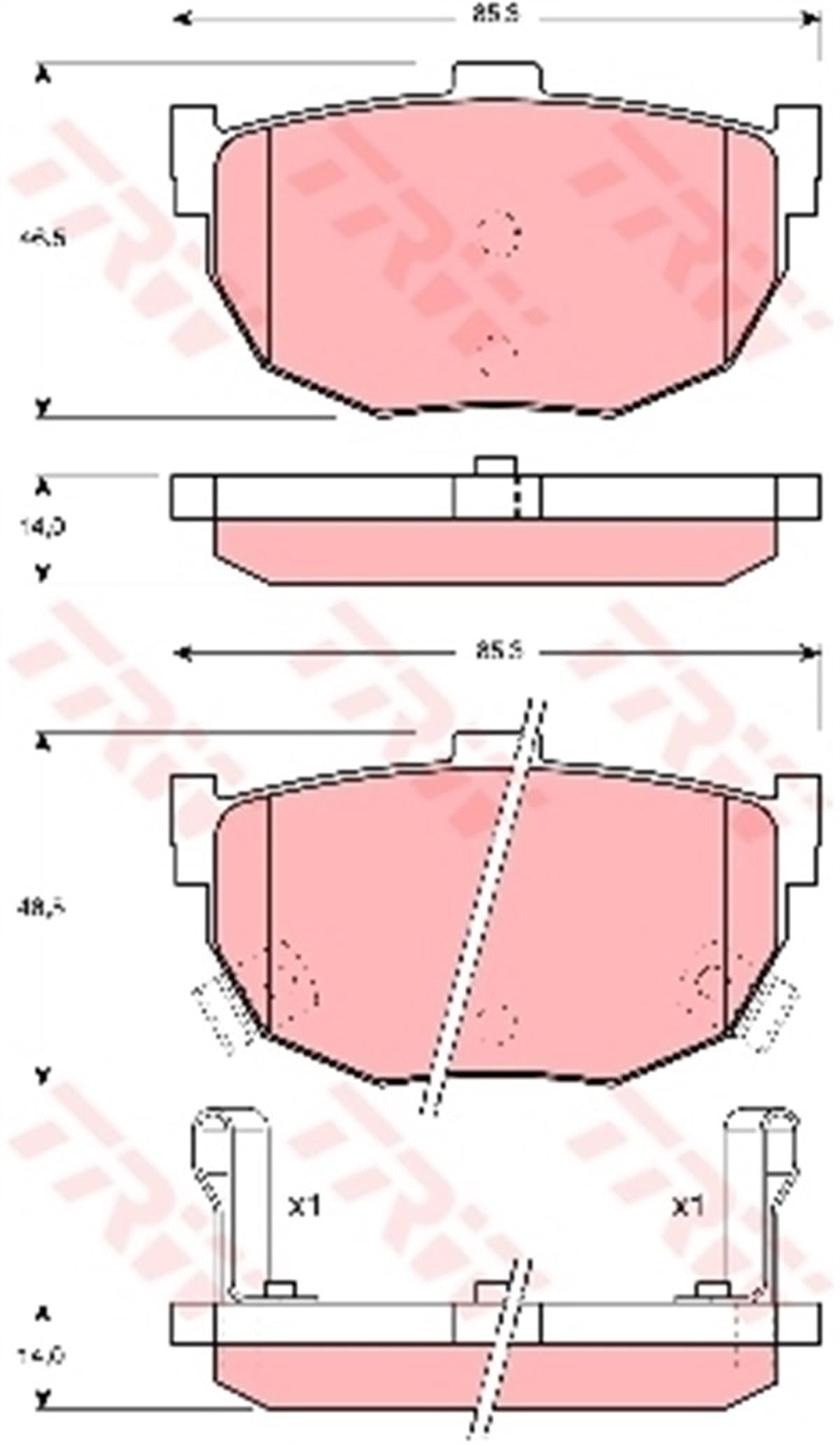 ELANTRAARKA BALATA MAXIMA J30 3.0I 10-1988-06-94 HYUNDAI ELANTRA 1.6 1.8 2.0 00-06 TRW GDB1010TRWTRW GDB1010