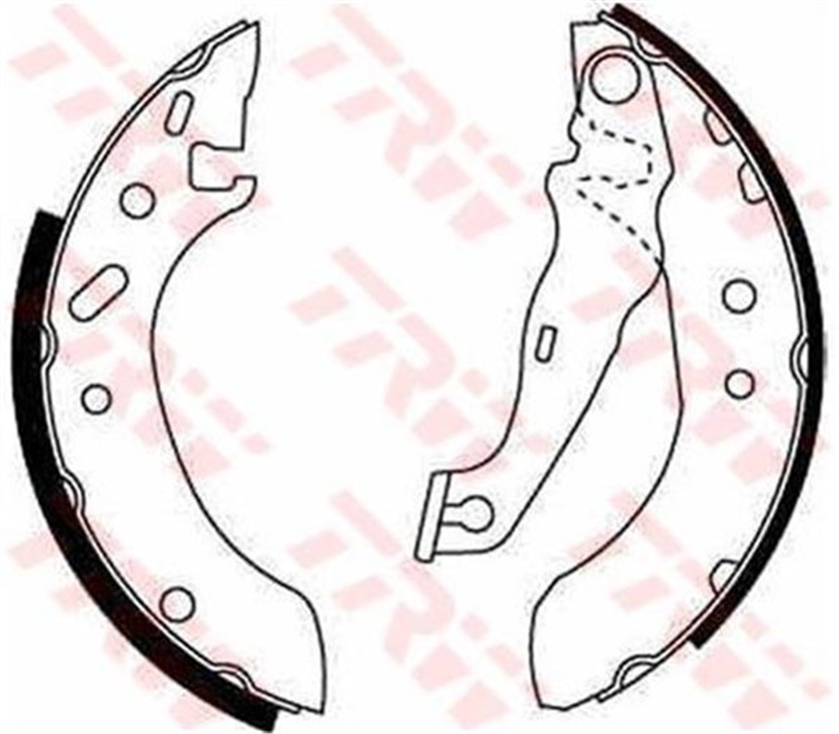 ESCORTARKA PABUÇ BALATA FIESTA IV 1.0 1.25 1.3 1.4İ 1.6 1.8D 95-02 ESCORT 95-00 KA 96-08 180X30 TRW GS8611TRWTRW GS8611