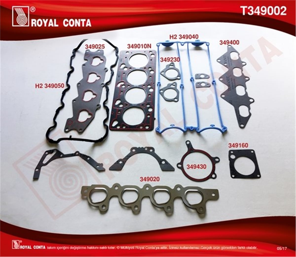 ESCORTMOTOR TAKIM CONTA ESCORT CLX 1.6 16V ROYAL T349002ROYALROYAL T349002