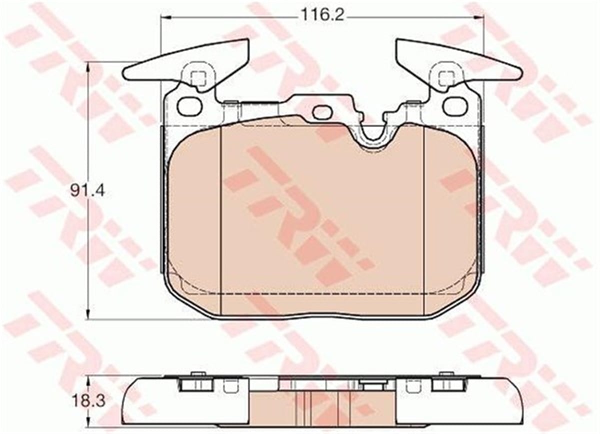 F20ÖN BALATA BMW 1 SERİ F20-F21 114-116-118-120-125 10 F22 F23 F30-F31-F34 F33 F82 GDB1943 TRW GDB1943TRWTRW GDB1943