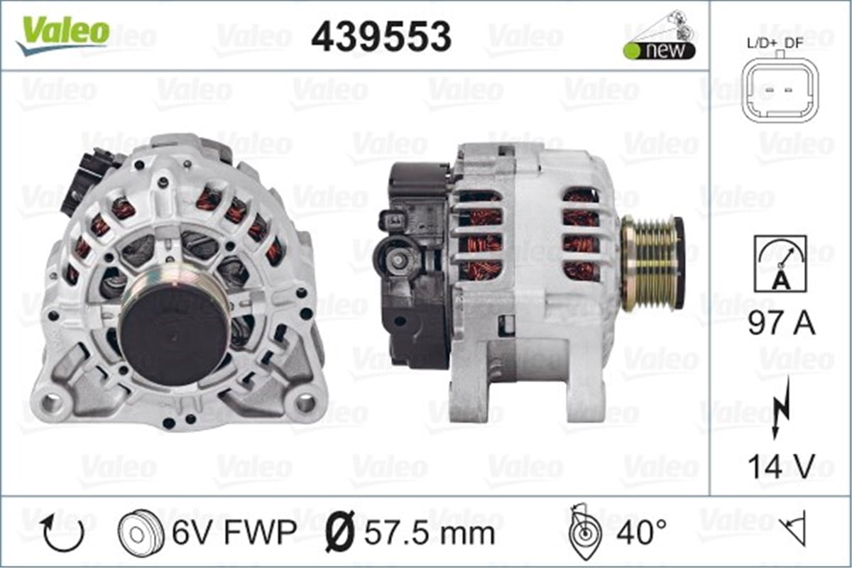 FIATALTERNATÖR FIAT-PSA VALEO 439553VALEOVALEO 439553
