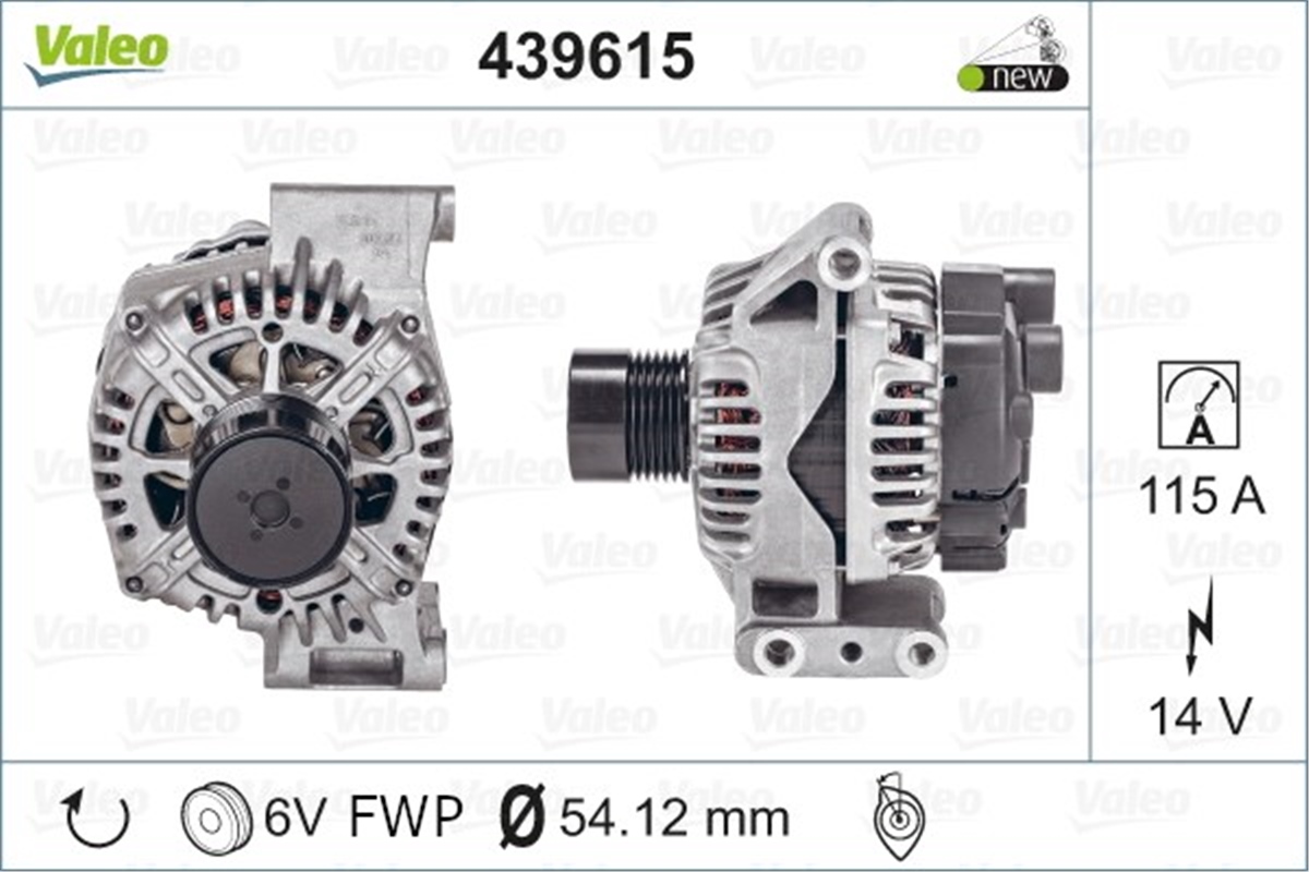 FIATALTERNATÖR FIAT VALEO 439615VALEOVALEO 439615