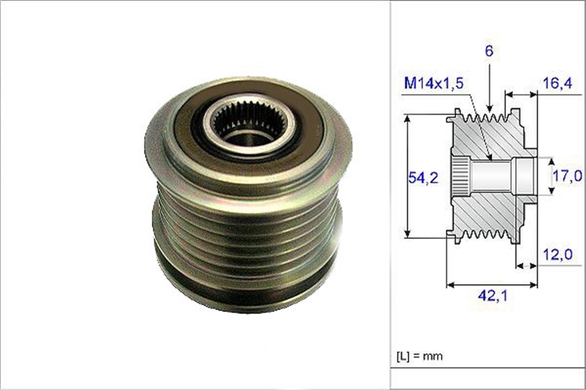 FIATALTERNATÖR KASNAĞI RULMANLI CMAX-FOCUS CMAX-FOCUS II-FUSION--KUGA I-VOLVO C30-S40-V50 1.6-2.0 FIAT VALEO 588011VALEOVALEO 588011