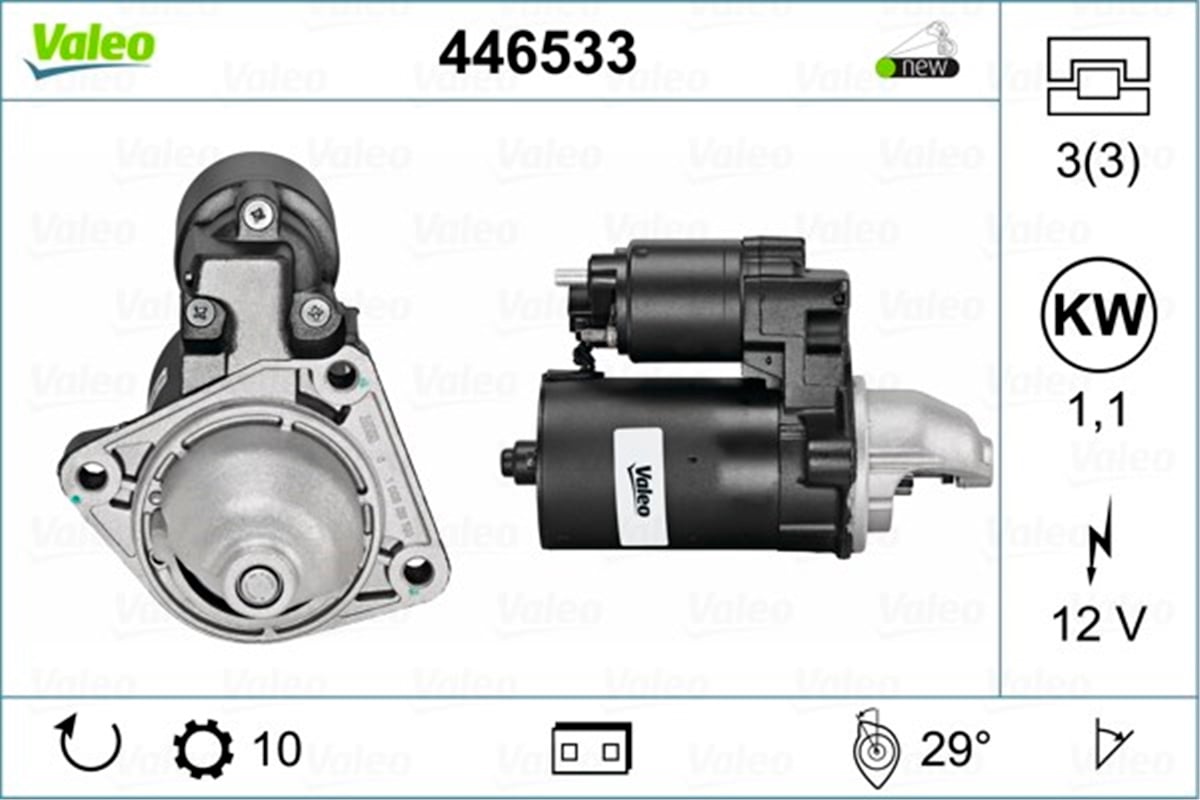 FIESTAMARŞ MOTORU FORD FIESTA-PUMA VALEO 446533VALEOVALEO 446533