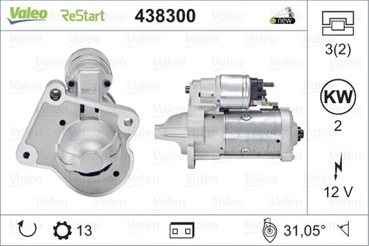 FIESTAMARŞ MOTORU FORD FIESTA VII JA8 1.6 TDCİ 16V VALEO 438300VALEOVALEO 438300