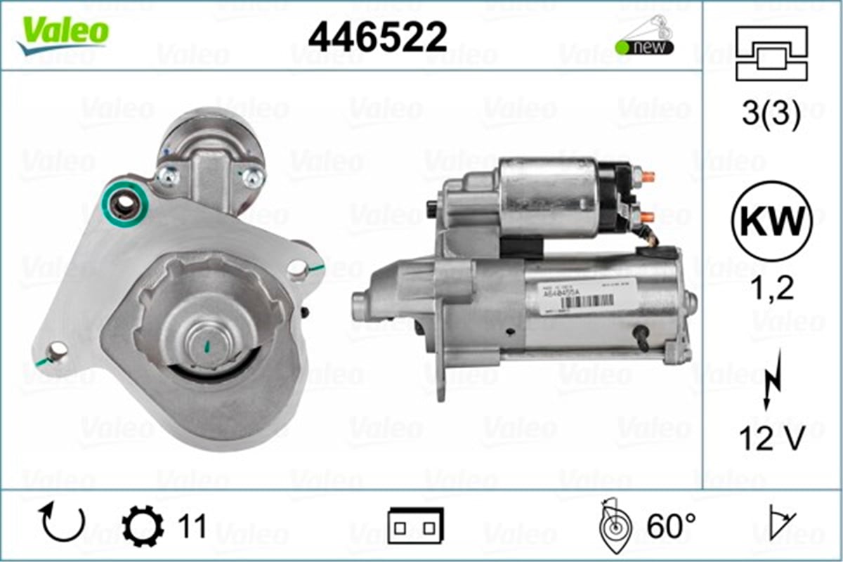 FOCUSMARŞ MOTORU FORD C-MAX-FOCUS-MONDEO VALEO 446522VALEOVALEO 446522