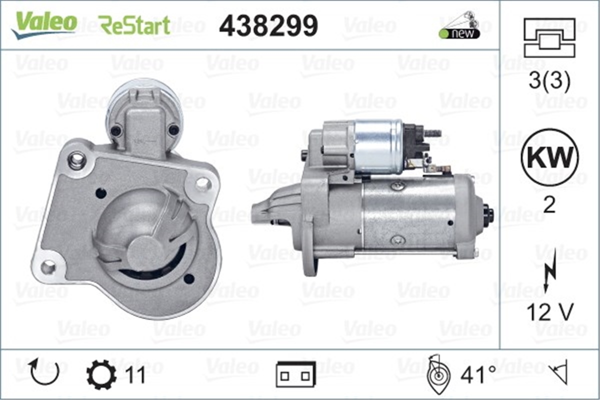 FOCUSMARŞ MOTORU FORD FOCUS III. C-MAX II 1.6 VALEO 438299VALEOVALEO 438299