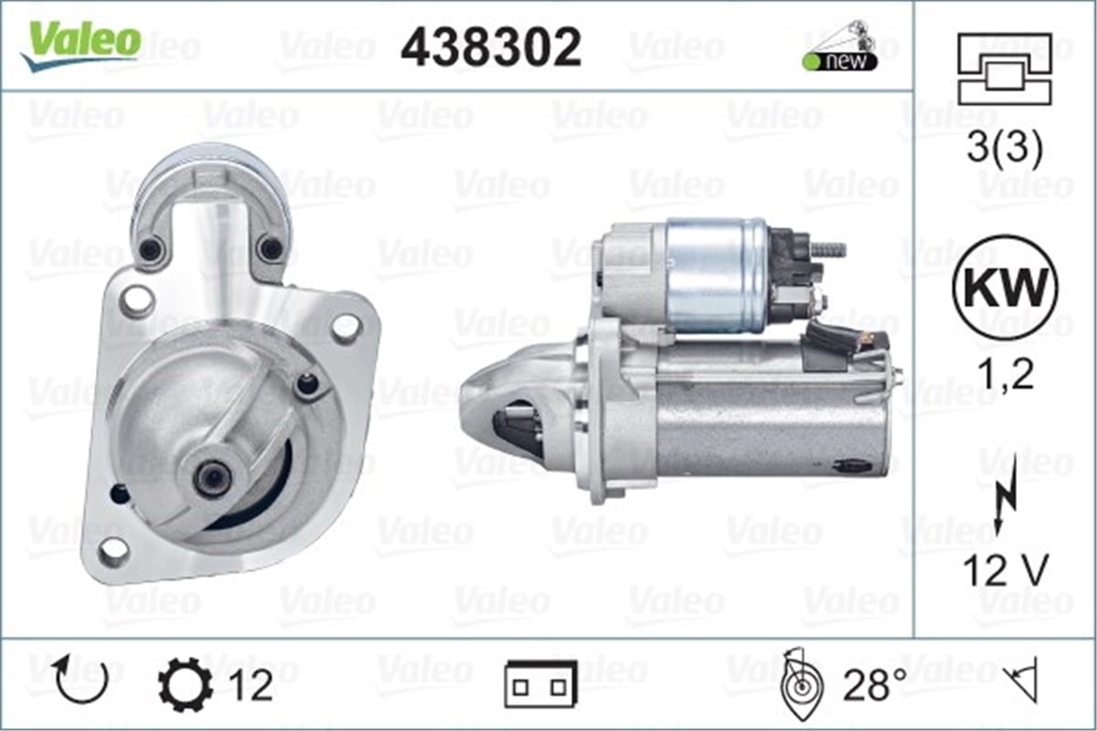 FOCUSMARŞ MOTORU FORD FOCUS III. MONDEO. S-MAX . S60 VALEO 438302VALEOVALEO 438302