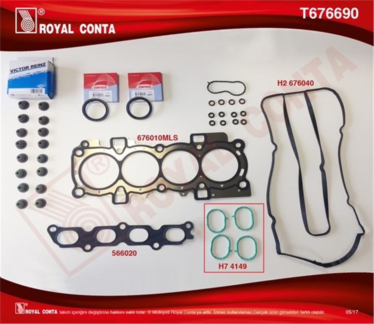 FOCUSÜST TAKIM CONTA FORD FOCUS II 1.6Tİ 115HP 07 FOCUS III 1.6Tİ 105-120-125HP 10 MONDEO IV 1.6 Tİ ROYAL T676690ROYALROYAL T676690