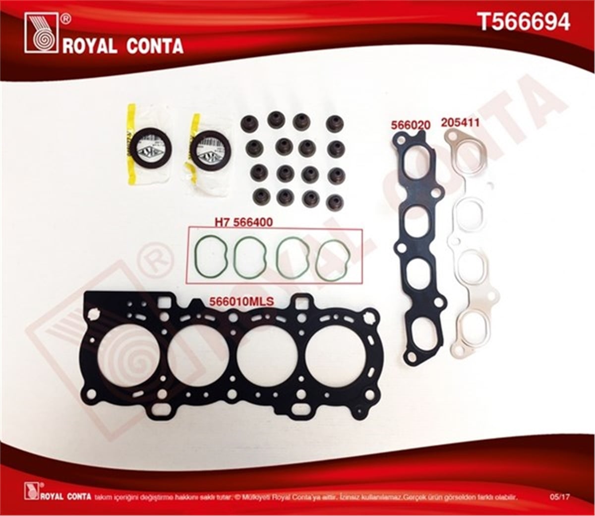 FOCUSÜST TAKIM CONTA SKT KEÇELİ SUBP.LAST SUBAP KAPAK CONTASIZ FOCUS II 1.6 16V 03 100HP ROYAL T566694ROYALROYAL T566694