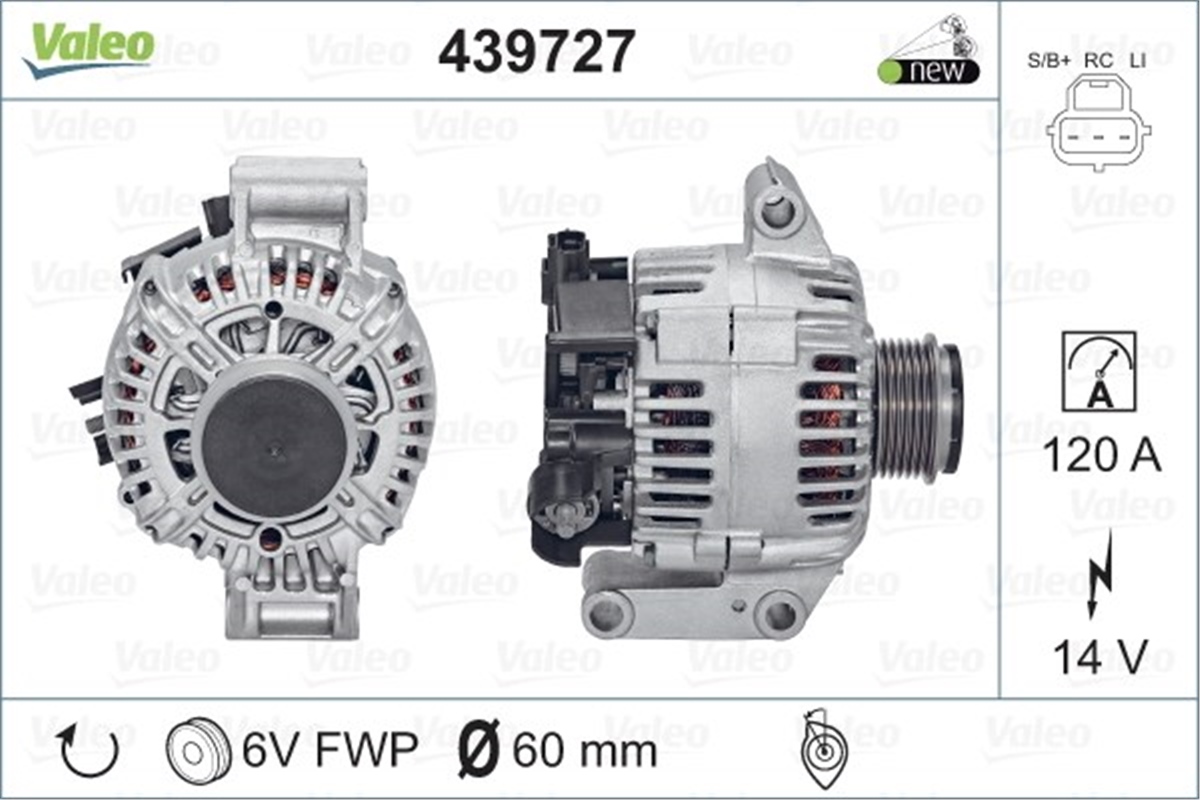 FORDALTERNATÖR FORD VALEO 439727VALEOVALEO 439727